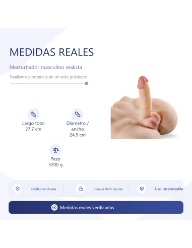 Strador – compact male realistic penis & anal hole with vibrator | Infarta toys | Dildos macizos