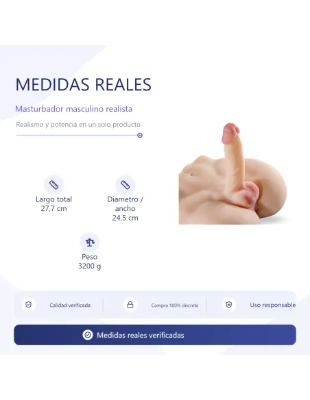Strador – compact male realistic penis & anal hole with vibrator | Infarta toys | Dildos macizos