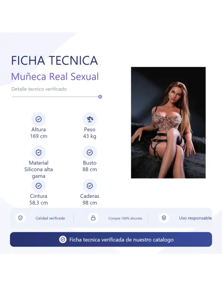 Muñeca real sexual sexdoll ivanna 169cm 43kg | Infarta toys | Torsos