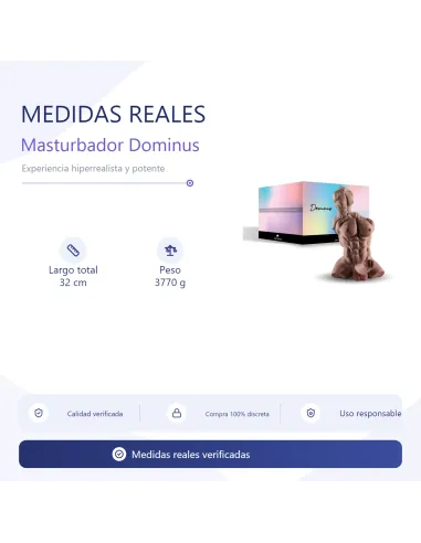 Dominus – torso musculoso más vendido con pene realista y ano + balita de regalo – marrón claro | Infarta toys | Torsos