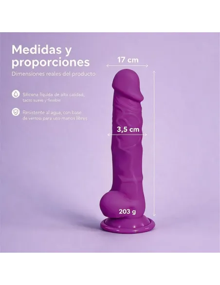Consolador fantasía prismea de silicona líquida con ventosa 17 cm | Infarta toys | Dildos macizos