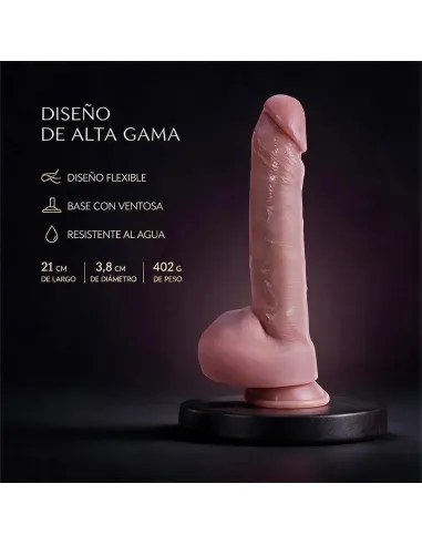 Consolador realista signature 01 de silicona líquida con ventosa 15,5 cm | Infarta toys | Dildos macizos