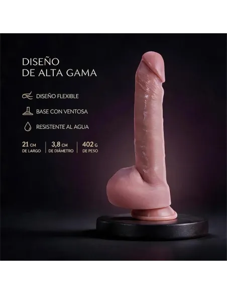 Consolador realista signature 01 de silicona líquida con ventosa 15,5 cm | Infarta toys | Dildos macizos