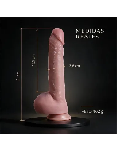 Consolador realista signature 01 de silicona líquida con ventosa 15,5 cm | Infarta toys | Dildos macizos