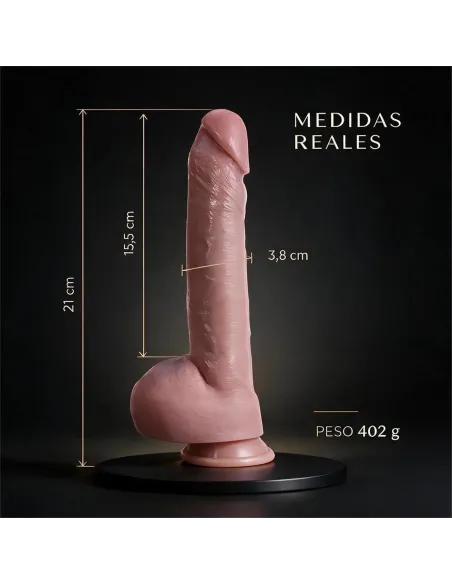 Consolador realista signature 01 de silicona líquida con ventosa 15,5 cm | Infarta toys | Dildos macizos