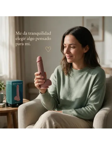 Consolador realista signature 01 de silicona líquida con ventosa 15,5 cm | Infarta toys | Dildos macizos