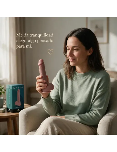 Consolador realista signature 01 de silicona líquida con ventosa 15,5 cm | Infarta toys | Dildos macizos