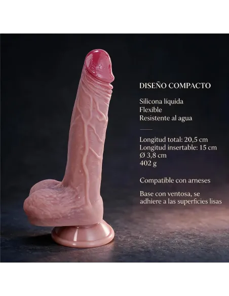 Consolador realista signature 02 de silicona líquida con ventosa 20,5 cm | Infarta toys | Realísticos