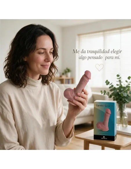Consolador realista signature 03 de silicona líquida con ventosa 22,5 cm | Infarta toys | Dildos macizos