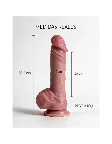 Consolador realista signature 03 de silicona líquida con ventosa 22,5 cm | Infarta toys | Dildos macizos