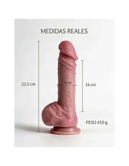 Consolador realista signature 03 de silicona líquida con ventosa 22,5 cm | Infarta toys | Dildos macizos