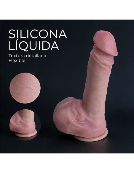Consolador realista signature 03 de silicona líquida con ventosa 22,5 cm | Infarta toys | Dildos macizos