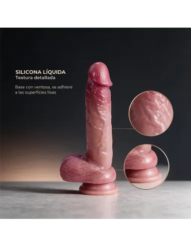 Consolador realista signature 04 de silicona líquida con ventosa 21 cm | Infarta toys | Dildos macizos
