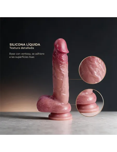 Consolador realista signature 04 de silicona líquida con ventosa 21 cm | Infarta toys | Dildos macizos