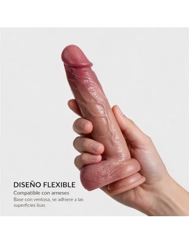 Consolador realista signature 04 de silicona líquida con ventosa 21 cm | Infarta toys | Dildos macizos