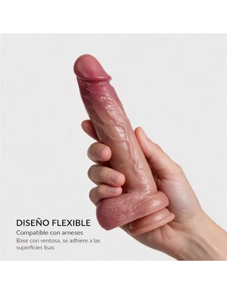 Consolador realista signature 04 de silicona líquida con ventosa 21 cm | Infarta toys | Dildos macizos