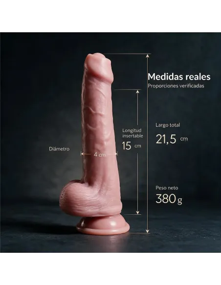 Consolador realista signature 05 de silicona líquida con ventosa 21,5 cm | Infarta toys | Dildos macizos