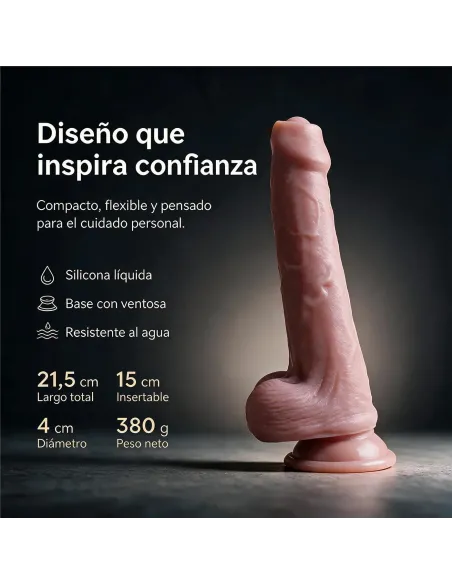 Consolador realista signature 05 de silicona líquida con ventosa 21,5 cm | Infarta toys | Dildos macizos