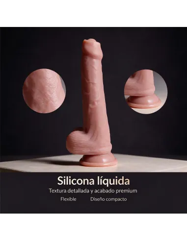 Consolador realista signature 05 de silicona líquida con ventosa 21,5 cm | Infarta toys | Dildos macizos