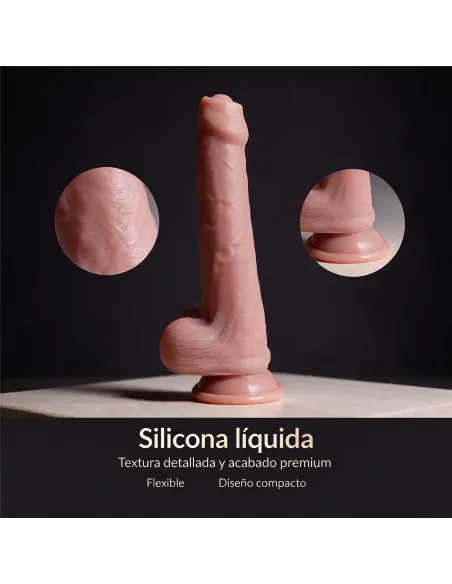 Consolador realista signature 05 de silicona líquida con ventosa 21,5 cm | Infarta toys | Dildos macizos