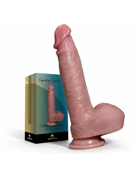 Consolador realista signature 06 de silicona líquida con ventosa 22 cm | Infarta toys | Realísticos