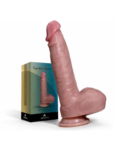 Consolador realista signature 06 de silicona líquida con ventosa 22 cm | Infarta toys | Realísticos