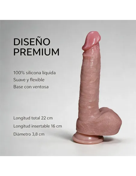 Consolador realista signature 06 de silicona líquida con ventosa 22 cm | Infarta toys | Realísticos