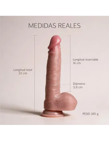 Consolador realista signature 06 de silicona líquida con ventosa 22 cm | Infarta toys | Realísticos