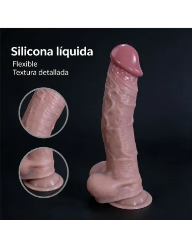 Consolador realista xl signature 07 de silicona líquida con ventosa 24,5 cm | Infarta toys | Dildos macizos