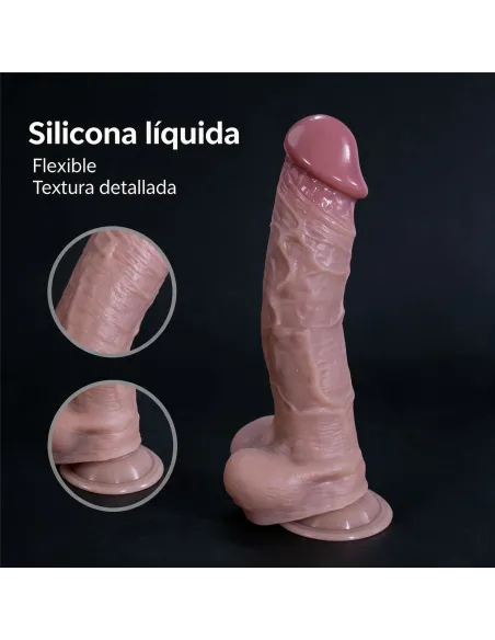 Consolador realista xl signature 07 de silicona líquida con ventosa 24,5 cm | Infarta toys | Dildos macizos