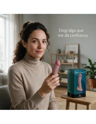 Consolador realista xl signature 07 de silicona líquida con ventosa 24,5 cm | Infarta toys | Dildos macizos