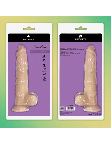 Aurelius dildo dual pellizcable vertebrado | Infarta toys | Realísticos