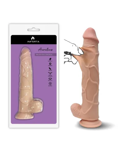 Aurelius dildo dual pellizcable vertebrado | Infarta toys | Realísticos