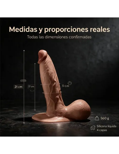 Consolador ultra realista magnus de silicona líquida 4 capas 21 cm pellizcable | Infarta toys | Dildos macizos