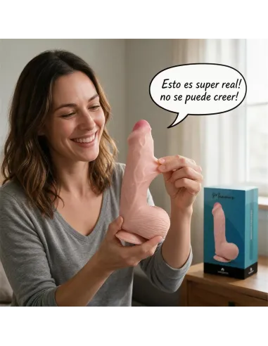 Consolador pellizcable realista maximus testiculos y sopapa 22 cm | Infarta toys | Realísticos