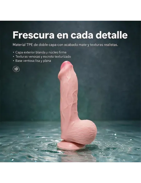 Consolador pellizcable realista maximus testiculos y sopapa 22 cm | Infarta toys | Realísticos