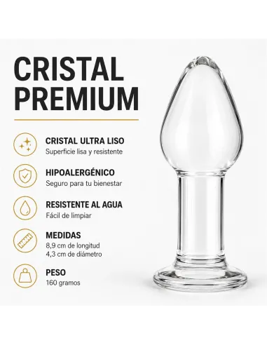 Glass anal plug crystaldrop | Infarta toys | Vidrio