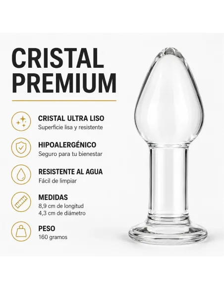 Glass anal plug crystaldrop | Infarta toys | Vidrio