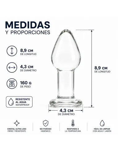 Glass anal plug crystaldrop | Infarta toys | Vidrio