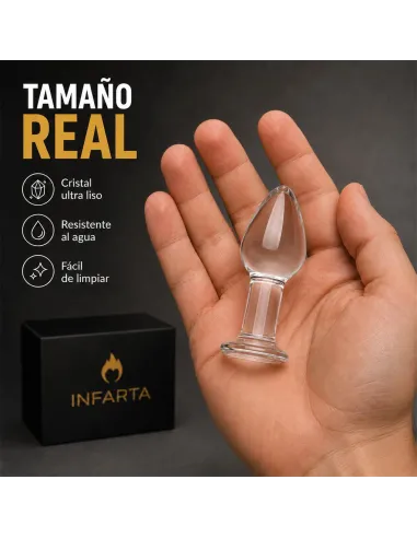 Glass anal plug crystaldrop | Infarta toys | Vidrio