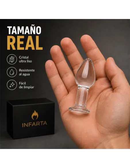 Glass anal plug crystaldrop | Infarta toys | Vidrio
