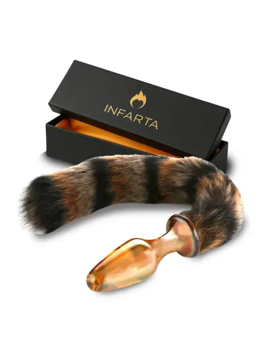 Glass anal tail golden fox | Infarta toys | Vidrio