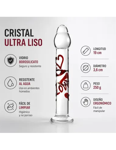 Glass dildo scarlet kiss | Infarta toys | Dildos macizos