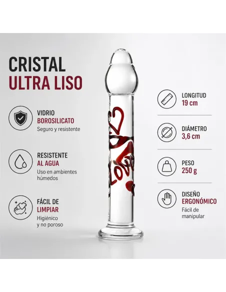 Glass dildo scarlet kiss | Infarta toys | Dildos macizos