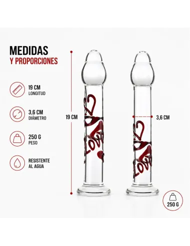 Glass dildo scarlet kiss | Infarta toys | Dildos macizos