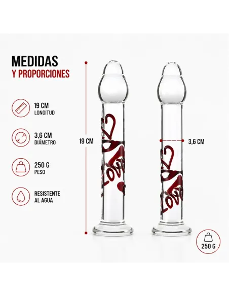 Glass dildo scarlet kiss | Infarta toys | Dildos macizos