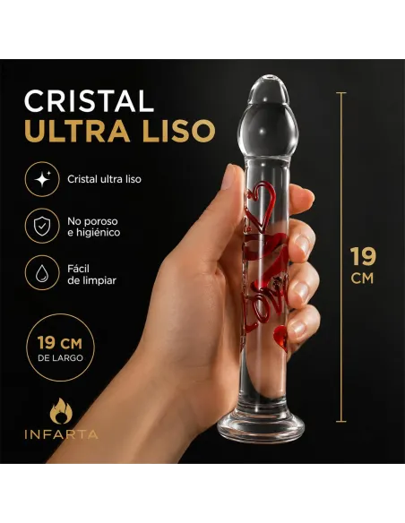 Glass dildo scarlet kiss | Infarta toys | Dildos macizos