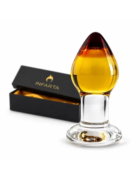 Glass anal plug amberis | Infarta toys | Vidrio