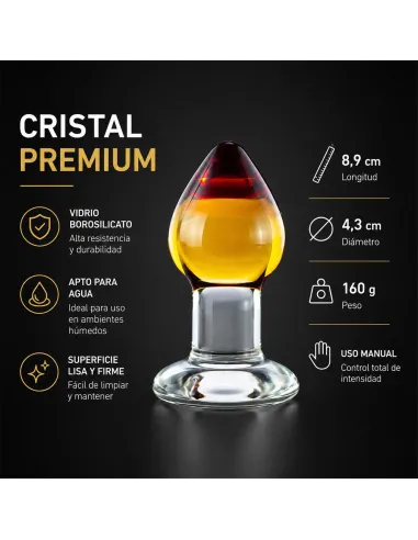 Glass anal plug amberis | Infarta toys | Vidrio