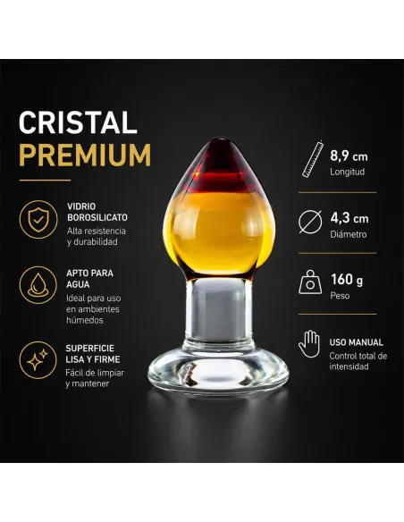 Glass anal plug amberis | Infarta toys | Vidrio